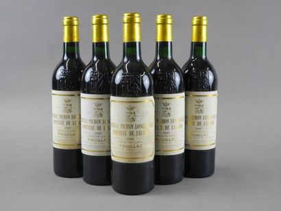 5 bouteilles CH. PICHON-LONGUEVILLE COMTESSE,...