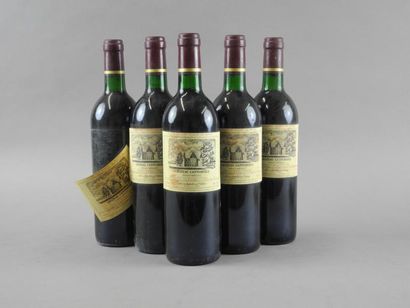 5 bouteilles CH. CANTEMERLE, 5° cru Haut-Médoc...