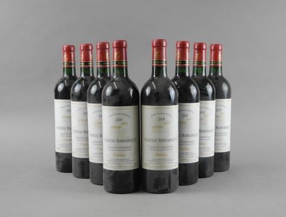 8 bouteilles CH. BARRABAQUE, Canon-Fronsac...