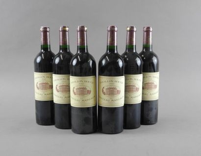 6 bouteilles PAVILLON ROUGE DU CH. MARGAUX,...