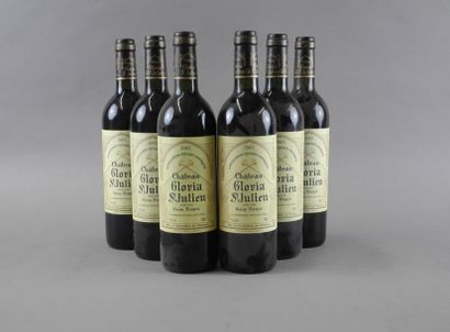6 bouteilles CH. GLORIA, Saint-Julien 20...