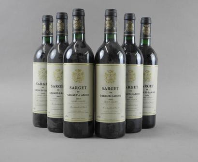 6 bouteilles SARGET de GRUAUD, Saint-Julien...