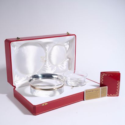 CARTIER, Paris. 
Crystal caviar cup, 