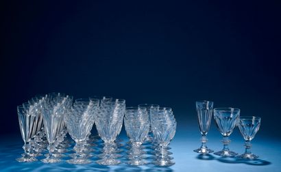 BACCARAT.
Service de verres en cristal, modèle...