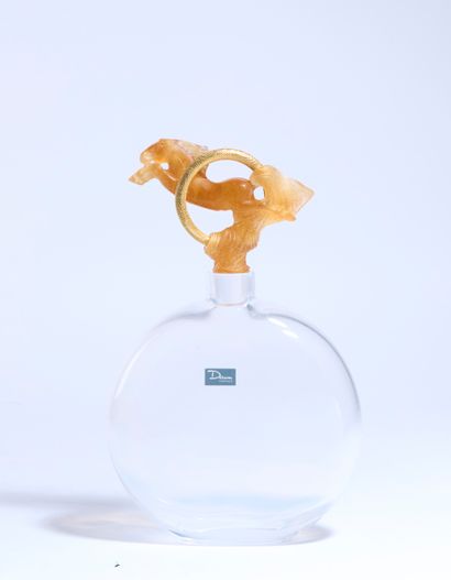 DAUM, France.
Decanter in clear crystal (bleached).
Cheval...
