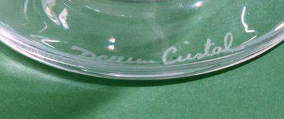 DAUM, France.
Crystal decanter, faceted stopper,...