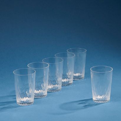BACCARAT.
Suite de six verres à orangeade...