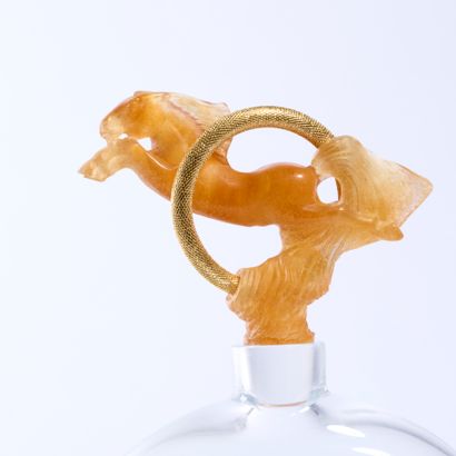 DAUM, France.
Decanter in clear crystal (bleached).
Cheval...