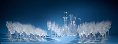 BACCARAT.
Partie de service de verres en...