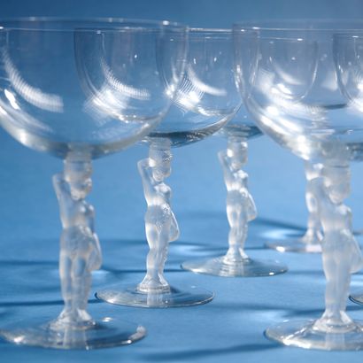 CRISTAL DE BAYEL (Champagne).
Suite of nine...