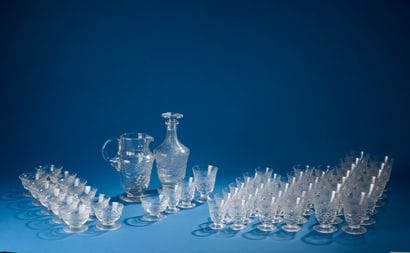 SAINT-LOUIS.
Part of a crystal glass service...