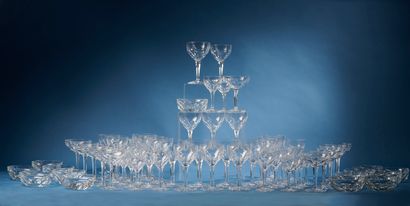 BACCARAT.
Partie de service de verres en...