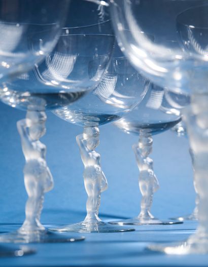CRISTAL DE BAYEL (Champagne).
Suite of nine...