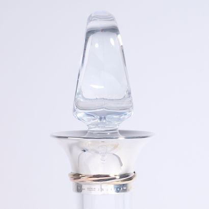 CARTIER, Paris. 
Crystal decanter with handle,...