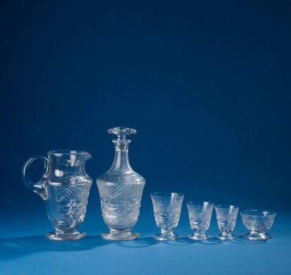 SAINT-LOUIS.
Part of a crystal glass service...