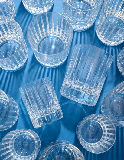 BACCARAT. 
Partie de service de verres en...