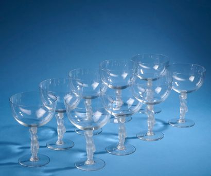 CRISTAL DE BAYEL (Champagne).
Suite of nine...