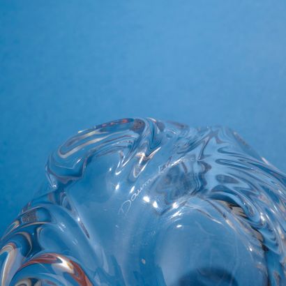 DAUM, France. 
Large molded crystal vase...