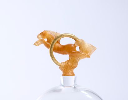 DAUM, France.
Decanter in clear crystal (bleached).
Cheval...