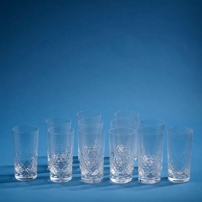 BACCARAT.
Suite de 12 verres à orangeade...