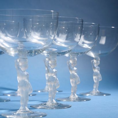 CRISTAL DE BAYEL (Champagne).
Suite of nine...