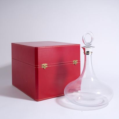 CARTIER, Paris. 
Crystal decanter, 