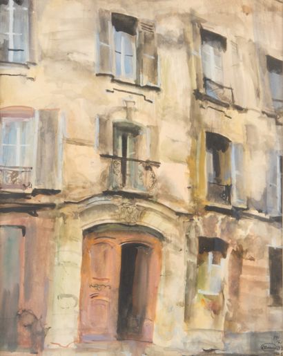 Monique JORGENSEN (1906-?). 
Hotel door ajar...