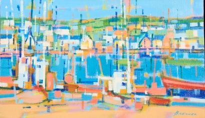 Jacques BRENNER (born 1936).
Port city. 
Oil...