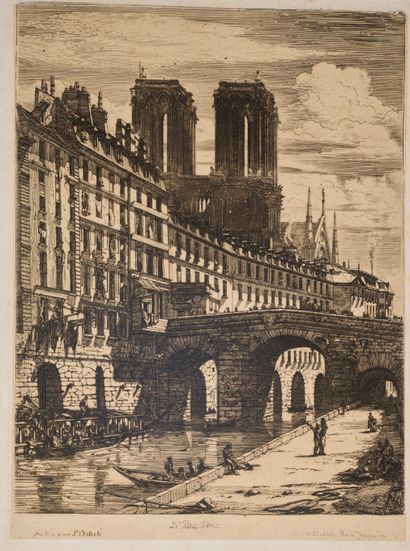 Charles MERYON (1821 - 1868).
Le Petit Pont...