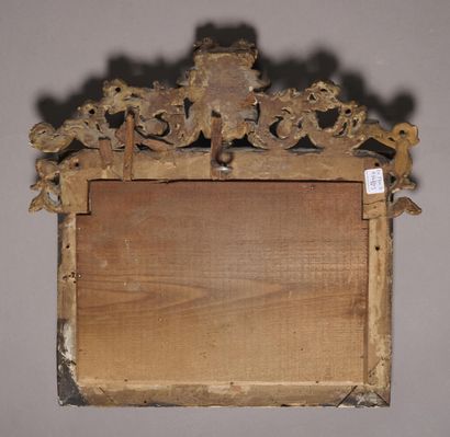 Miroir, l'encadrement en bois, stuc doré...