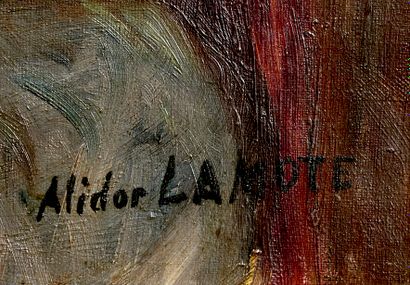 Alidor LAMOTE (1880-1949).


The potato peeler.


Oil...