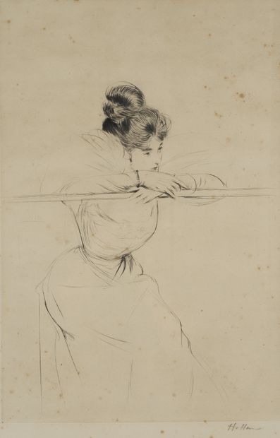 Paul César HELLEU (1859 - 1927) 
Young woman...