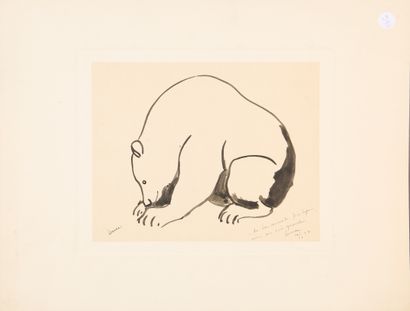 Marcel LEMAR (1882-1941). 
Crouching Bear....