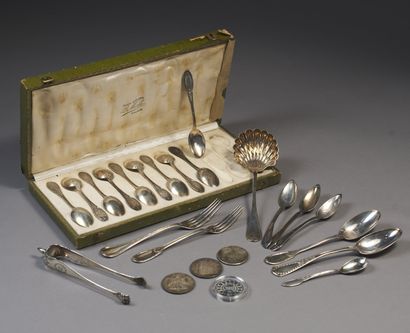 Set in silver, principally 950 thousandths...