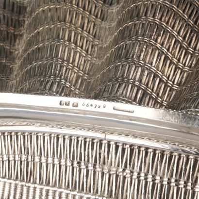 CHRISTOFLE. 

Oval silver-plated basket with...
