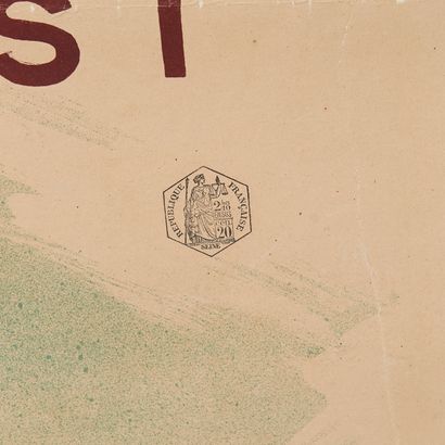Advertising poster mounted on canvas 