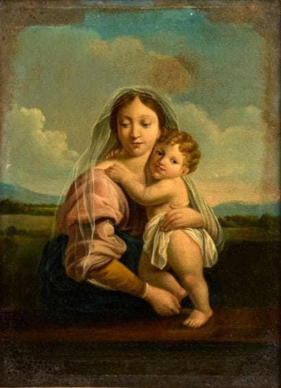 After Raphael, late 19th century French school.
Virgin...