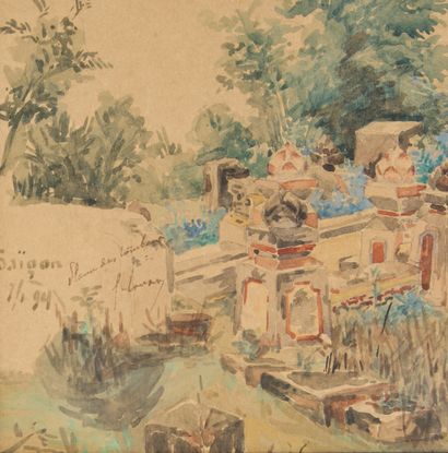 School of French traveler painters of Indochina...