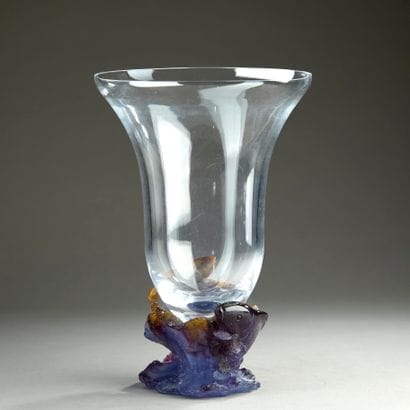 DAUM France.

Crystal vase, pâte de verre...