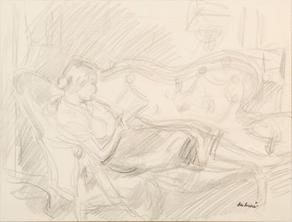 Albert ANDRÉ (1869-1954). 

Woman reading....