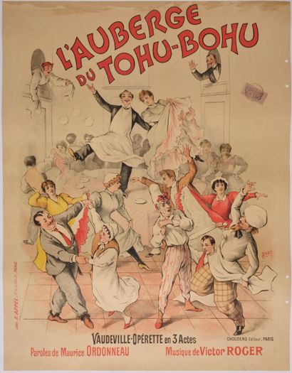 Lithographed advertising poster for L'AUBERGE...