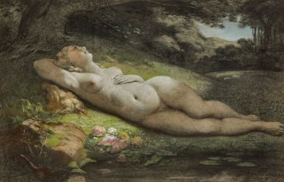 Hippolyte LAZERGES (1817-1887).

Reclining...