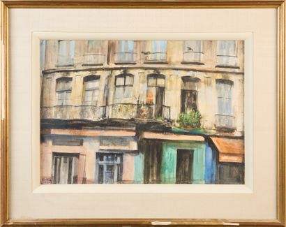 Monique JORGENSEN (1906-?).
Façade with balconies....