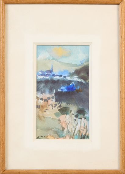 René QUÉRÉ (1932-2021). 

Landscape with...