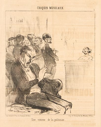 Honoré DAUMIER (1808-1879). 
Set of nine...