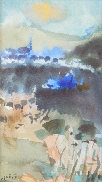 René QUÉRÉ (1932-2021). 

Landscape with...