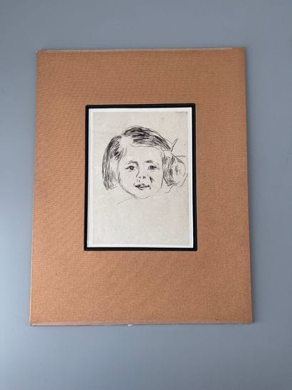 Edvard MUNCH (1863-1944)
Child's head.
Drypoint....