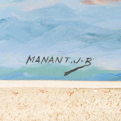 JB MANANT (20th century).

Sailboats moored...