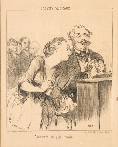 Honoré DAUMIER (1808-1879). 
Set of nine...