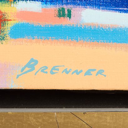 Jacques BRENNER (born 1936).
Port city. 
Oil...